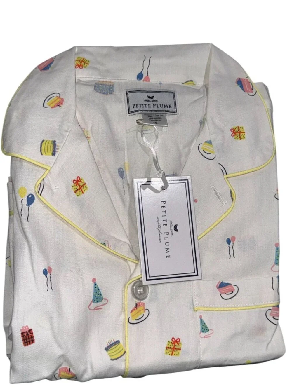 Petite Plume Kids Birthday Cake Print Short Pajama Set - Picture 10 of 14